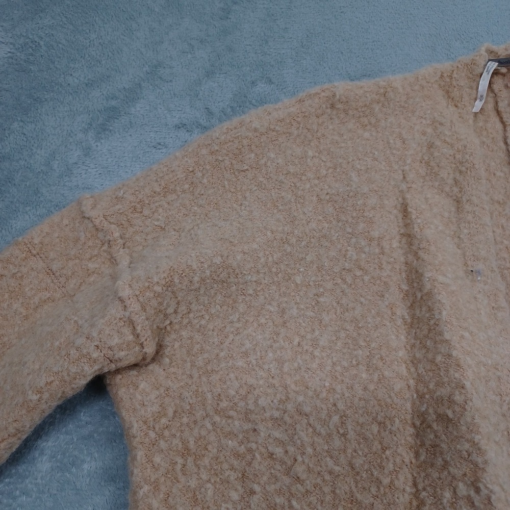 Free People Sweater Womens Medium Brown Cardigan Pockets Wool Blend - Picture 2 of 9